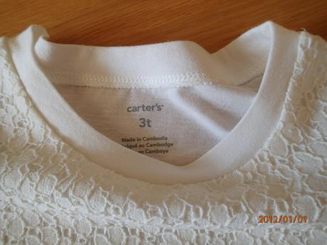Nenosené tričko carters, carter's,98