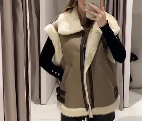 Zara viralna kozusinova vesta, zara,l