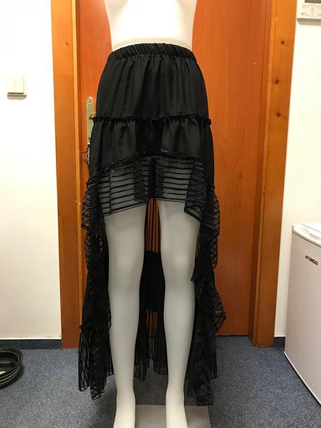 Asymetrická sukňa s transparentnou vsadkou, uni, 