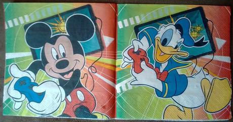 Servítka káčer donald a mickey 4ks (s204), 