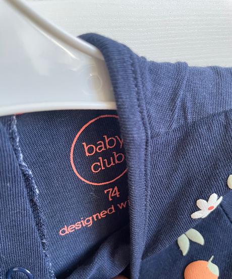 Modre satky, saticky 74, baby club,74