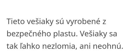 Vešiak ramienko pevné 7 kusov ako nové, 