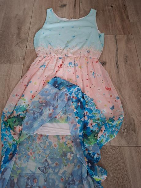 Nadherne kvetinove maxi saty s razporkami, h&m,36