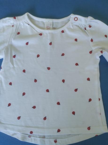 Biele tričko s lienkami, baby club,80