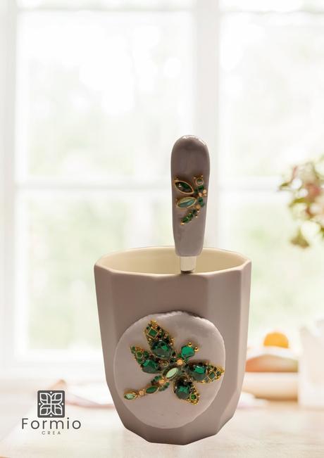 Emerald whisper - hrnček a lyžička, 