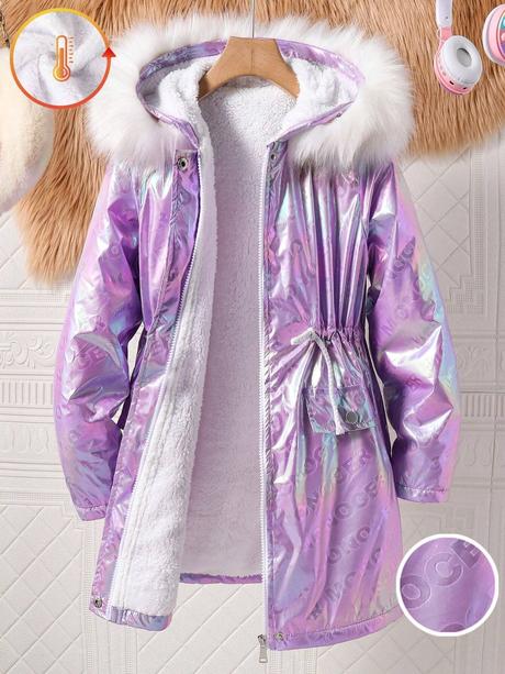 Vetrovkovy kabát zateplený kožušinkou, 128 / 134 / 140 / 146 / 152