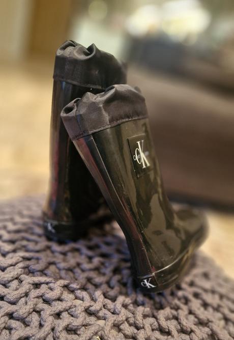 Calvin klein čierne trendy gumaky, 34