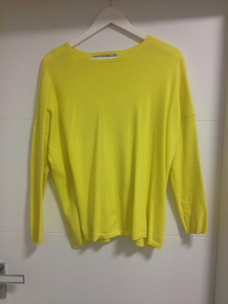 Žltý svetrik volnejsí, zara,s