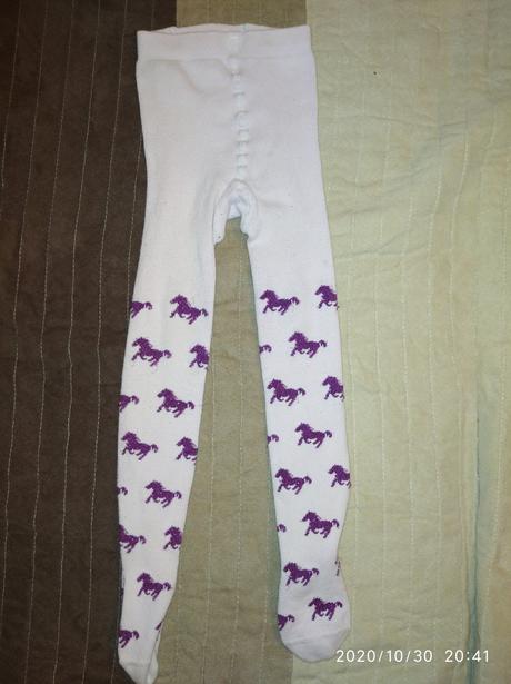 Pančuchy s trblietkovymi konikmi, h&m,92