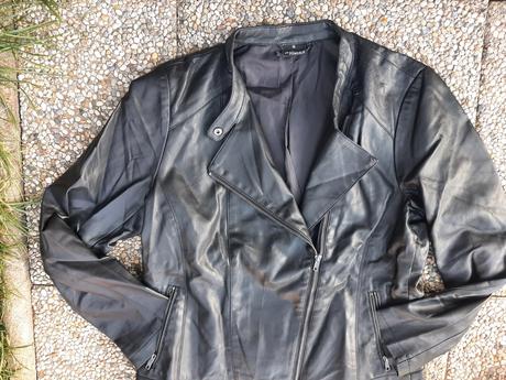 Zľava. značková koženková bunda čierna velk. xl., xl