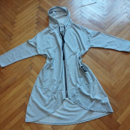 Predĺžená mikina bavlna, l