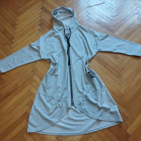 Predĺžená mikina bavlna, l