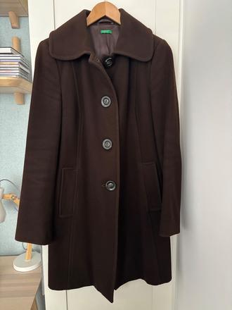Vlnený kabát benetton, benetton,38