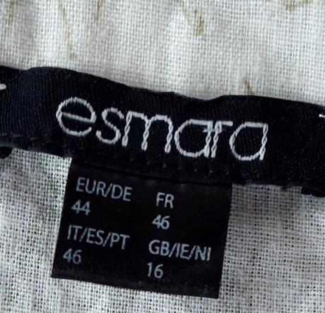 Bledozelené ľanovo bavlnené šaty, esmara,44