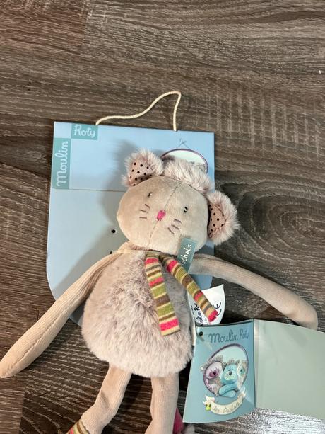 Moulin roty - hrkalka siva mačička,