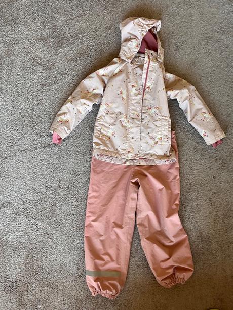 Zateplena nepremokava bunda s jednorozcami, tchibo,128