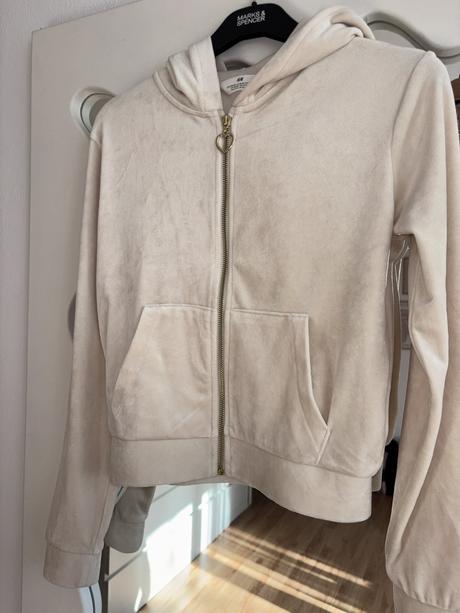 Zamatová mikina h&m 158/164, h&m,158 / 164 / s / xs