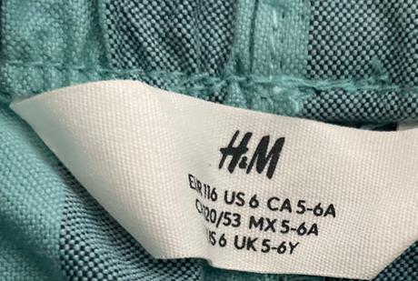 2x keprové šortky veľ. 116, h&m,116