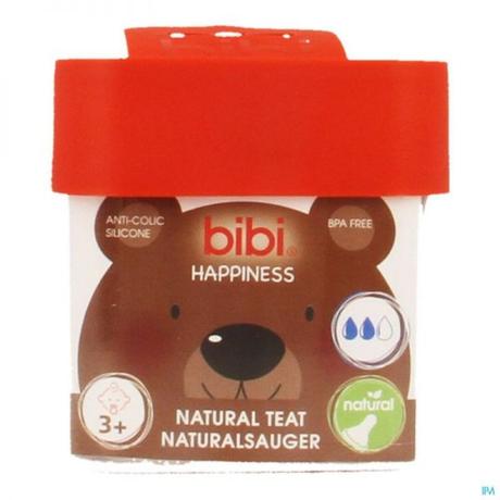 Bibi silikónový cumlík na fľašu happiness 2ks, 3+, bibs