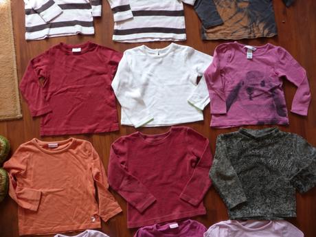 Málo nosené tričká s dlhým ruk.,10ks,1,-/ks,v.2-3r, c&a,98