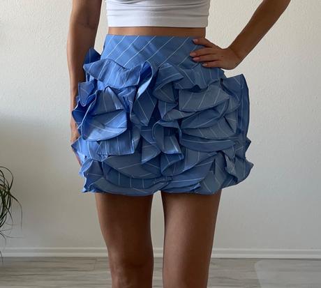 Volánová minisukňa h&m, h&m,xs