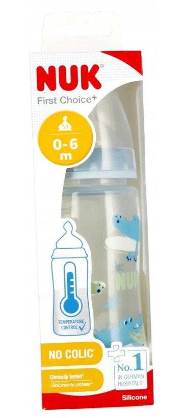 Nuk fľaša s ukazovateľom teploty fc modrá 300ml.,, nuk