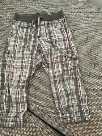 3/4 nohavice kárované, h&m,134