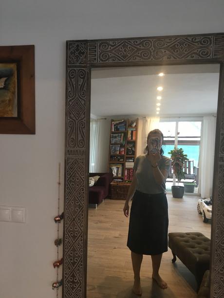 Rifľová sukňa benetton l 40, benetton,l