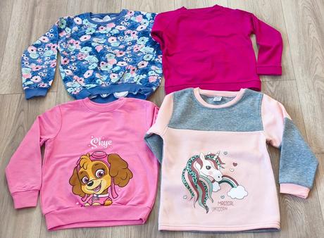 Dievčenské mikiny bez zipsu v. 110/116, 110