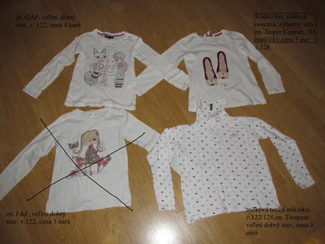 Mikinkové tričko v. 122/128, 122