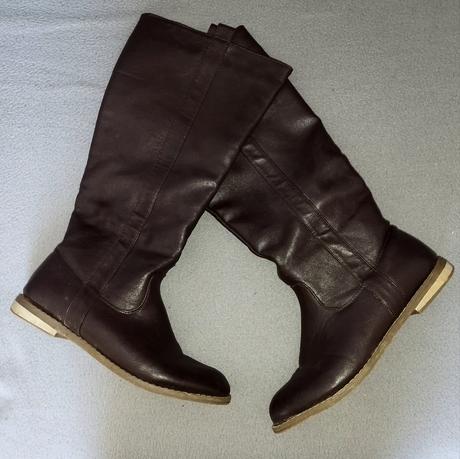 Hnedé prechodné, vysoké čižmy, 37