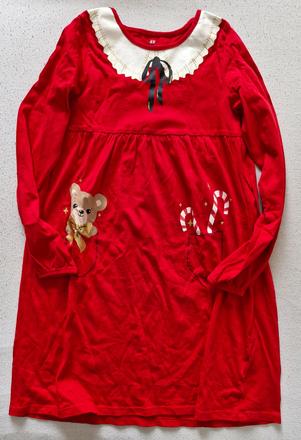 Vianočné, mikulášske šaty, h&m,134