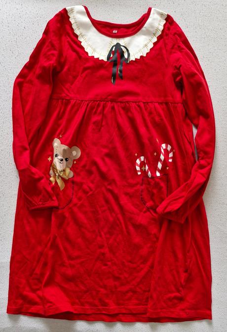 Vianočné, mikulášske šaty, h&m,134
