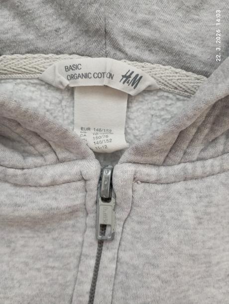 Jednoduchá mikina 146/152 (už s poštovným), h&m,146