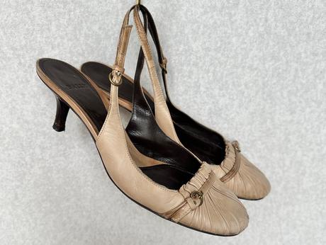 Bally kožené topánky na opätku, 36