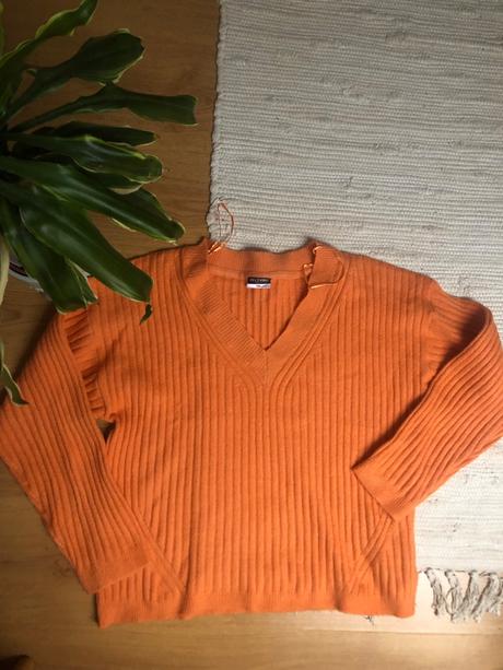 Oranžový dámsky sveter, m
