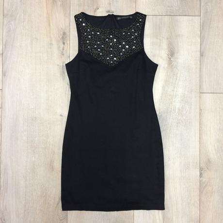 Šaty puzdrové čierne trafaluc zara veľ. m,, zara,m