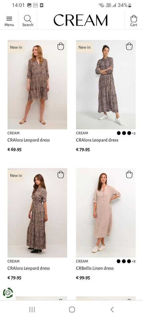 Cream transparentné saty l/xl pc 149eur, xl