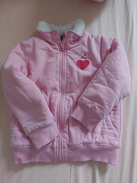 Teplá mikinka vnútri zateplená chlpatkou, lupilu,98