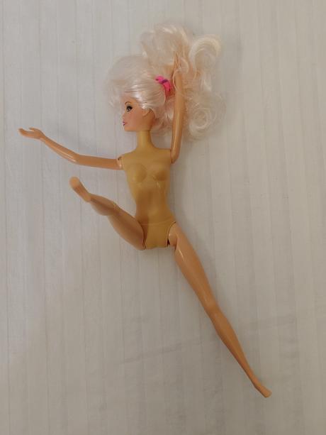 Retro blond bábika 31 cm, originál barbie sandále,