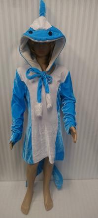 2 dielny modro biely kostým delfín 11-13r, 146-158, 