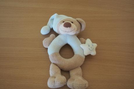 Plyšová hrkálka macko, 