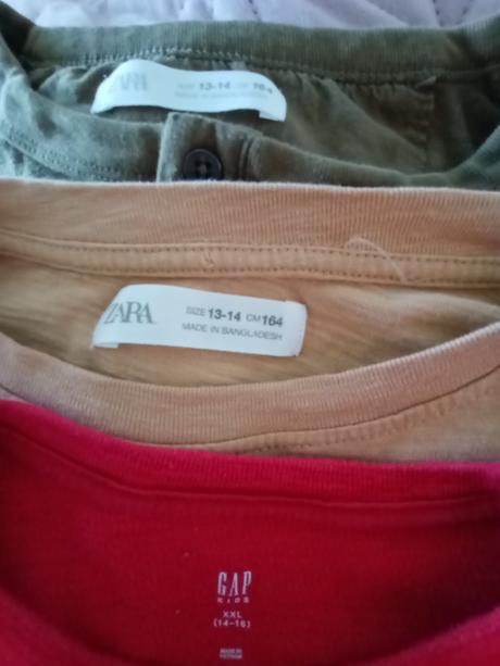 Tričká zara a gap v. 164, zara,164