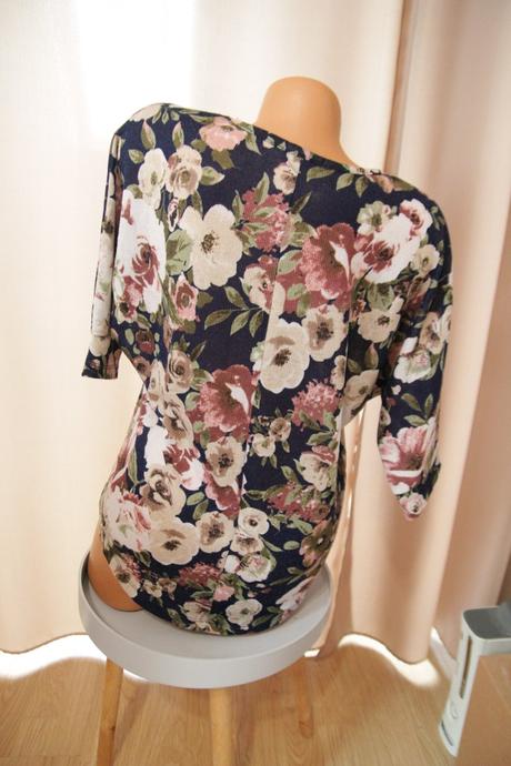 Modrý kvetovaný top, xl, xl
