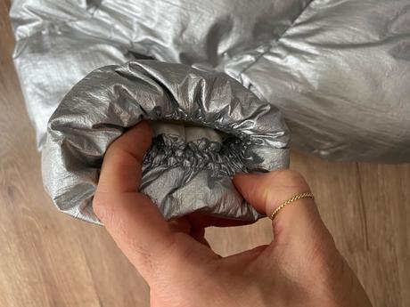 Strieborná tepla bunda, zara,128