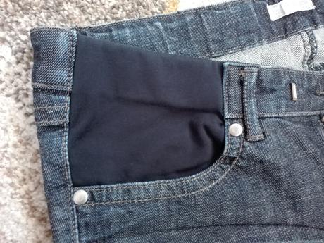 Tehotenské značkové rifle prenátal - 2x oblečené, 38