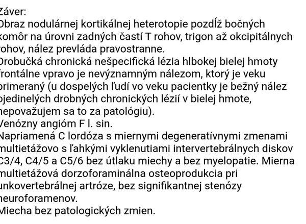 Pomôže niekto vysvetliť výsledky MR mozgu?