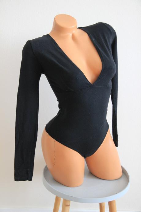 Čierny body top, xs/s, xs