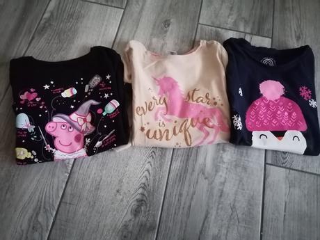 3x tričko s dlhým rukávom - 110/116, dopodopo,110