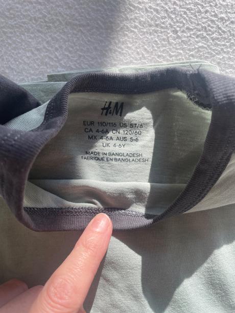 3 pack triciek, h&m,116